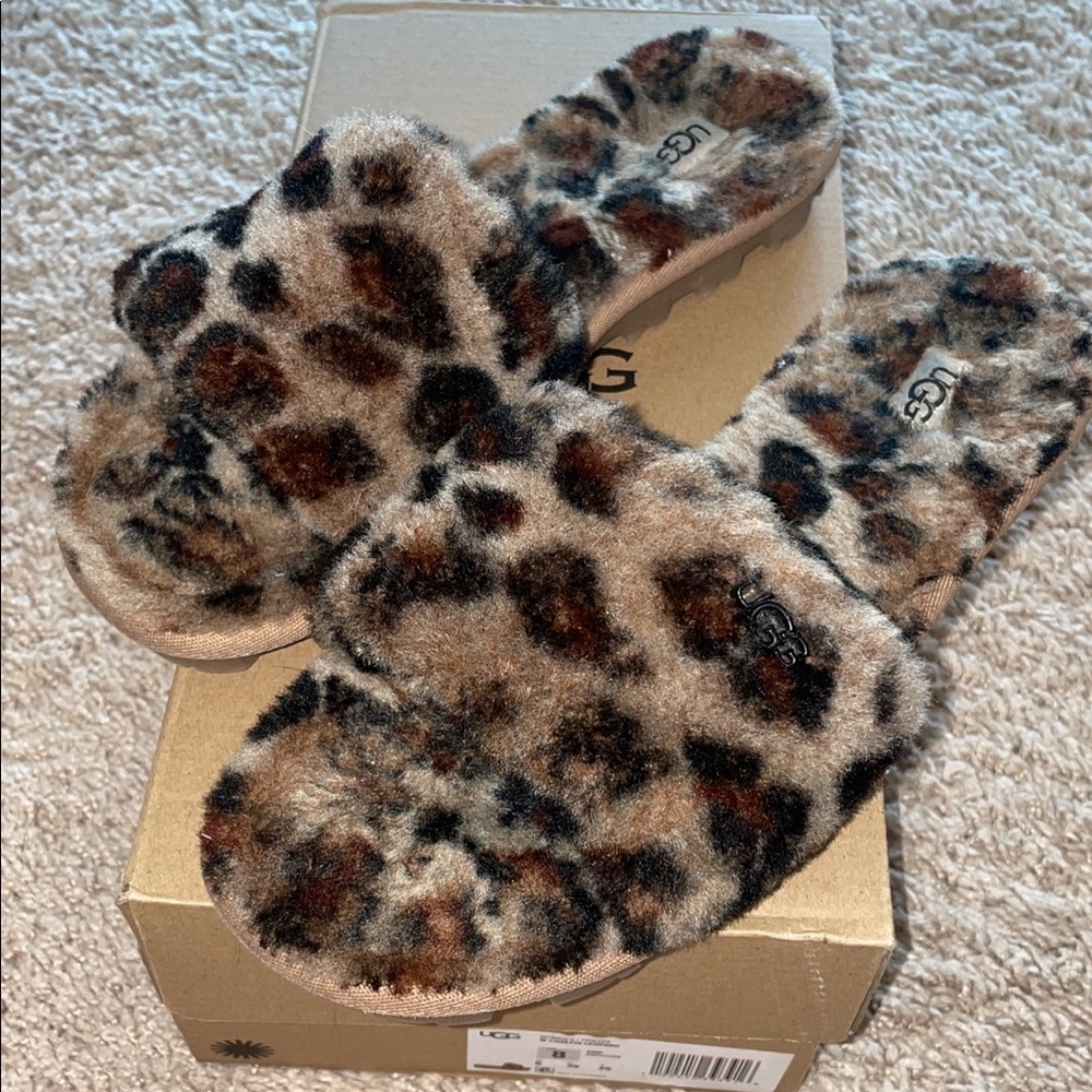 Cheetah print ugg slippers